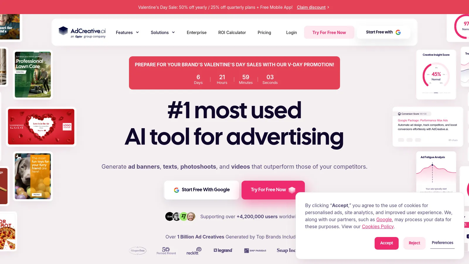 AdCreative.ai AI-generated ad variations