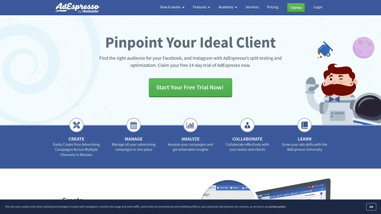 AdEspresso A/B testing and campaign creation