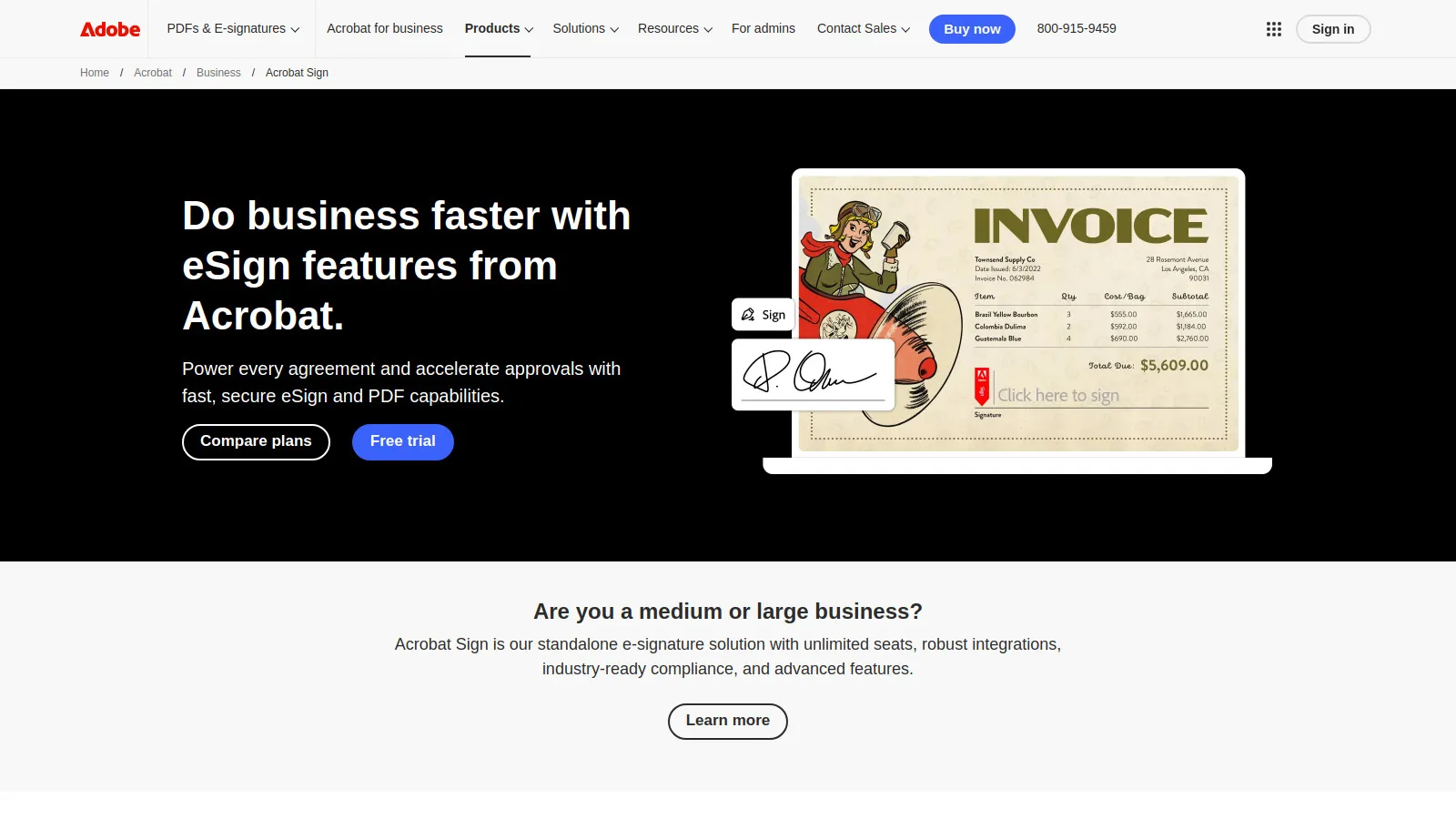 Adobe Sign enterprise e-signature