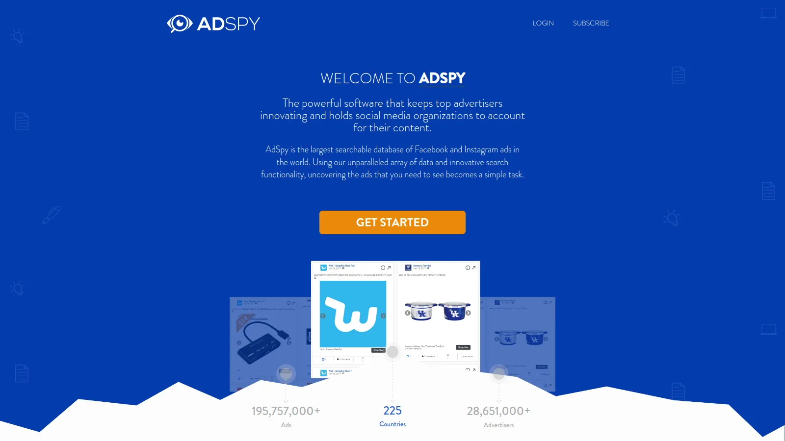 AdSpy Facebook ad database search