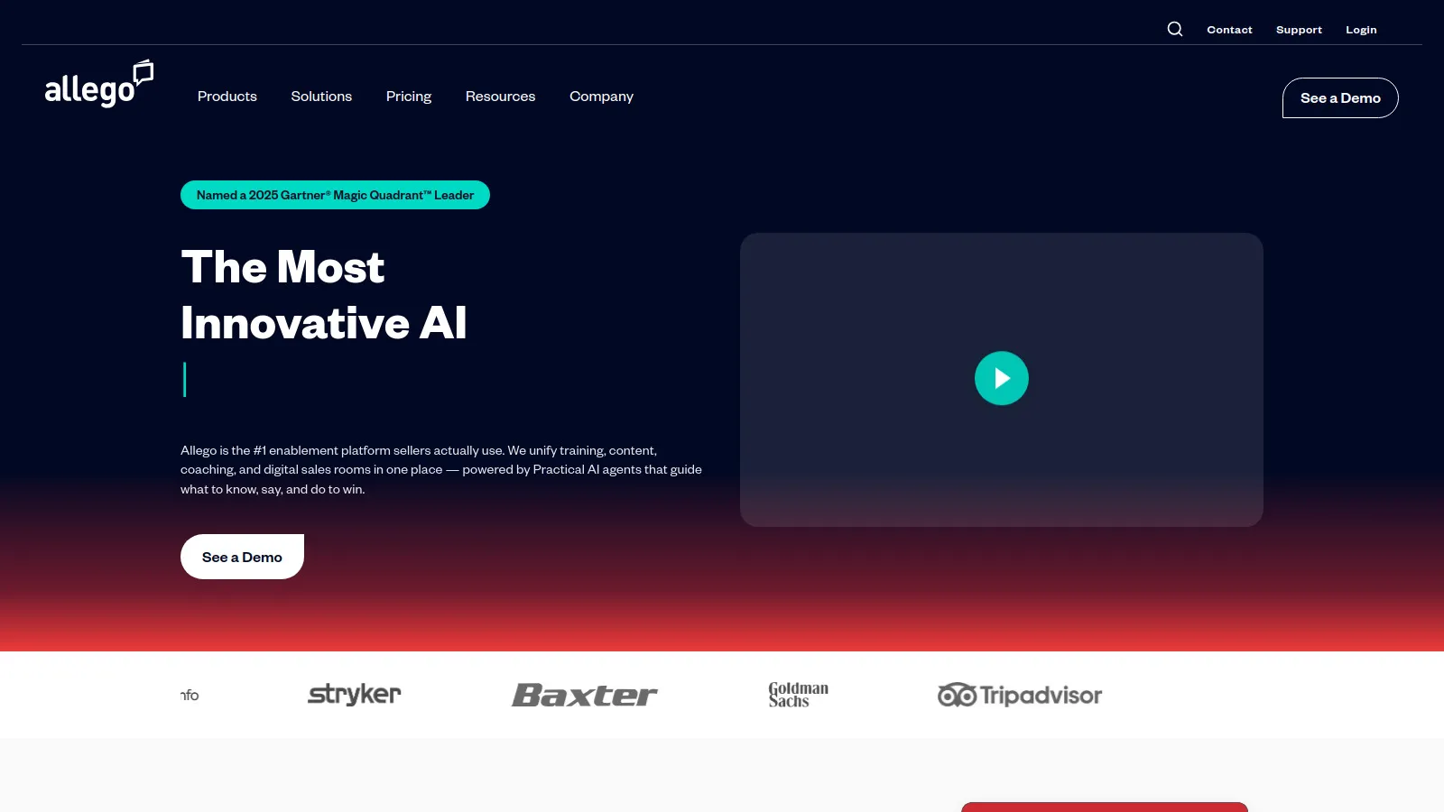 Allego video coaching platform