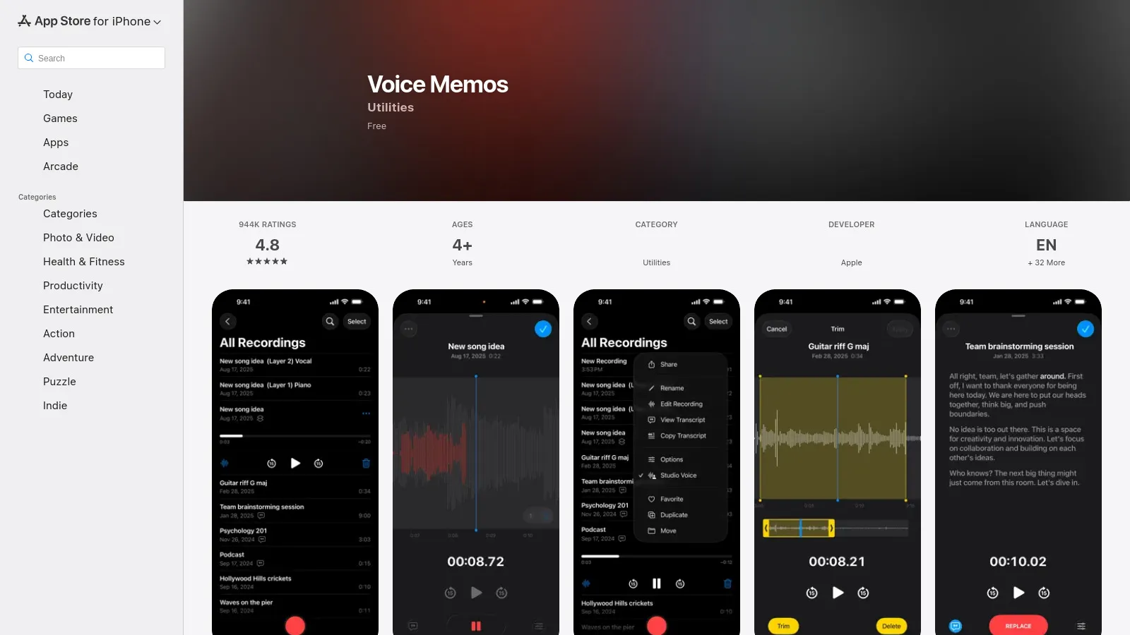 Apple Voice Memos