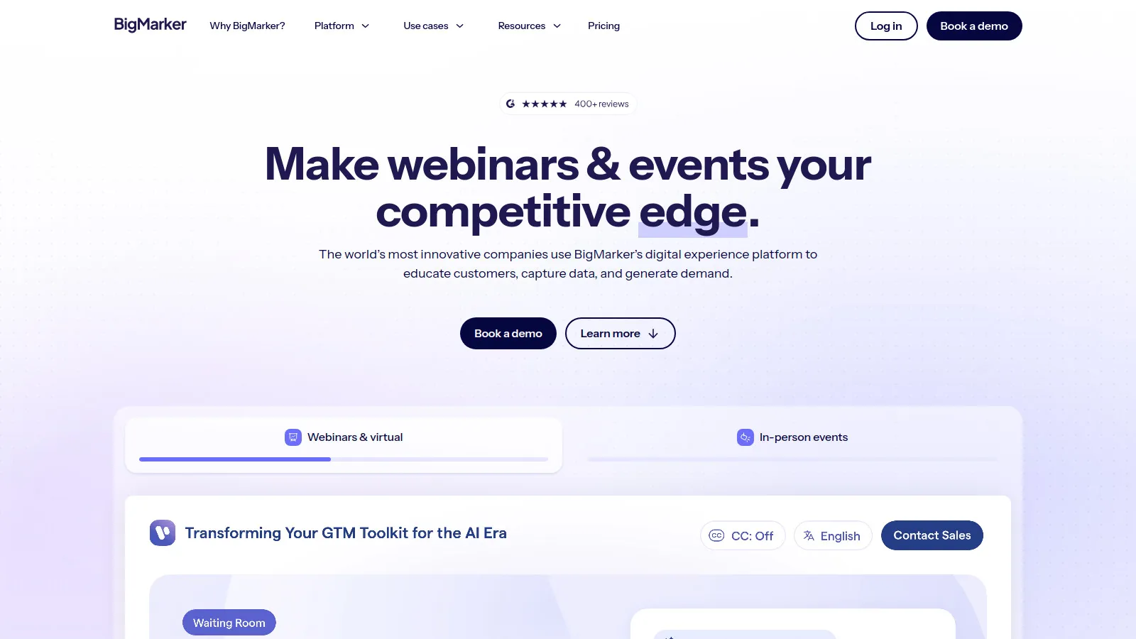 BigMarker virtual event and webinar platform with white-label options