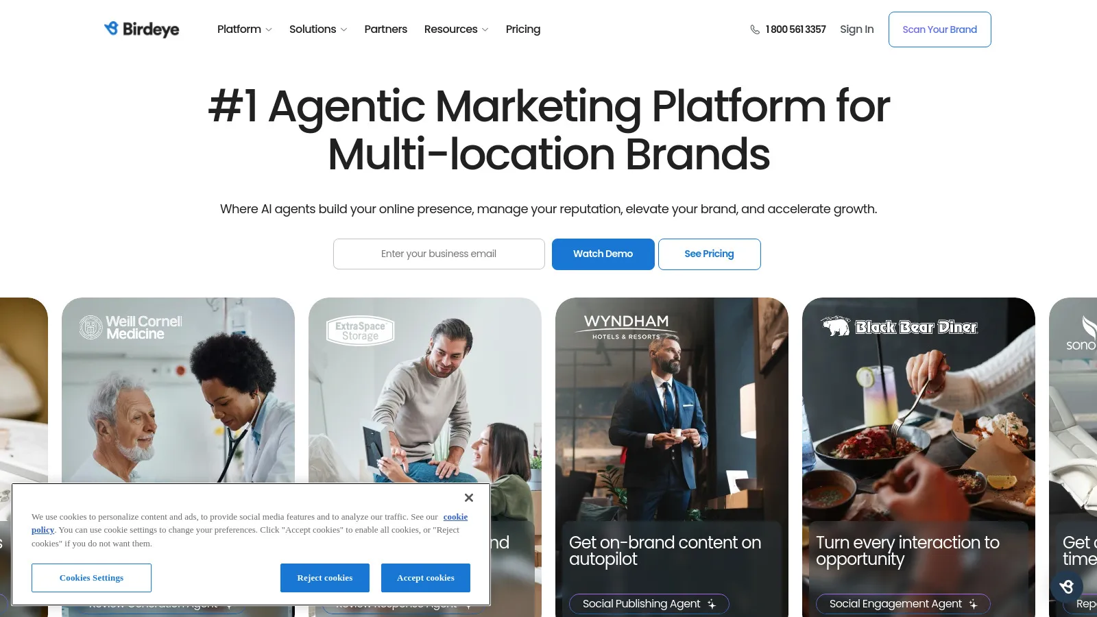 BirdEye dashboard showing GBP post scheduling with review management integration