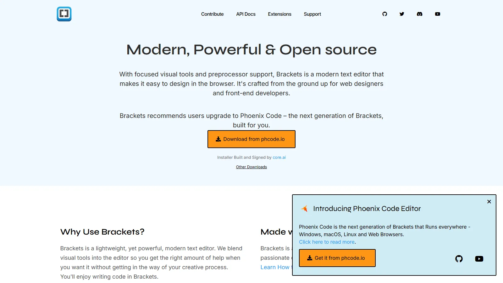Brackets showing live preview feature with HTML/CSS editing and browser sync