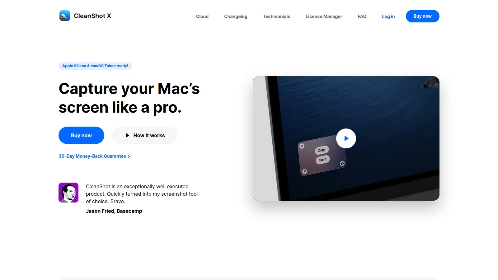 CleanShot X Mac capture