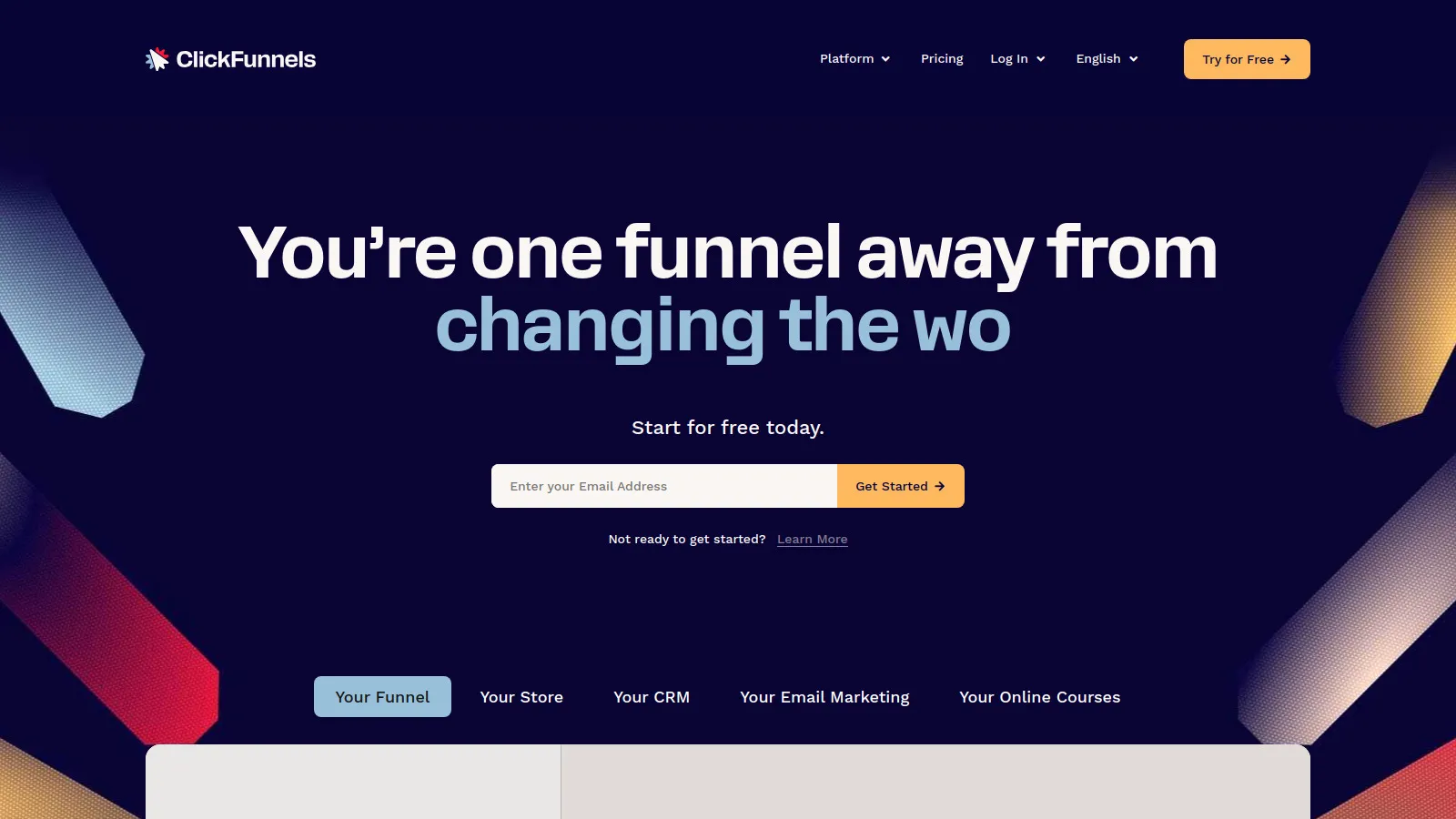 ClickFunnels funnel and landing page builder