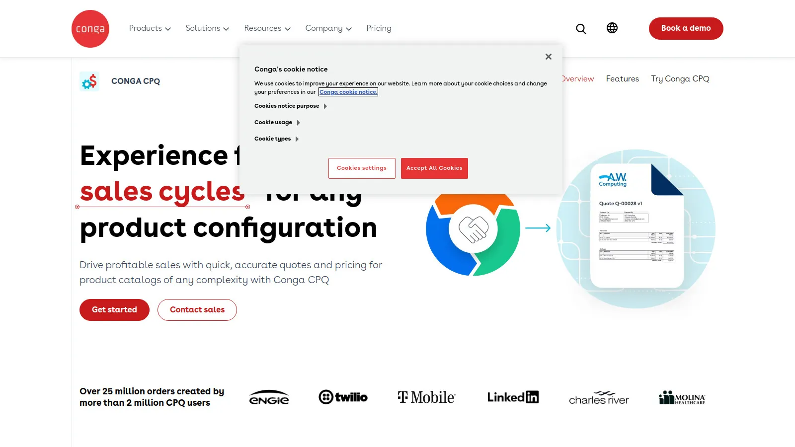 Conga CPQ document automation