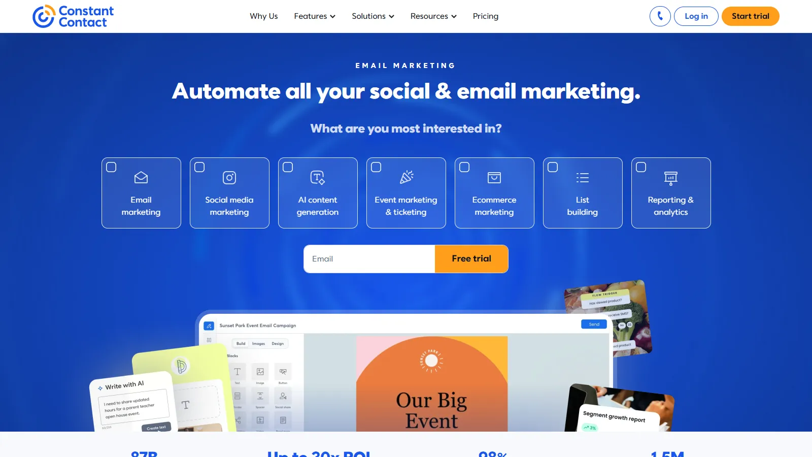 Constant Contact email and event marketing for local businesses