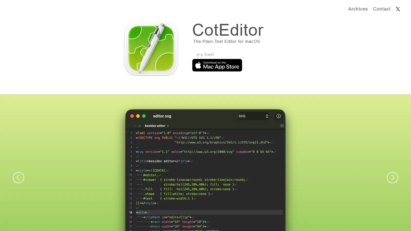 CotEditor on macOS