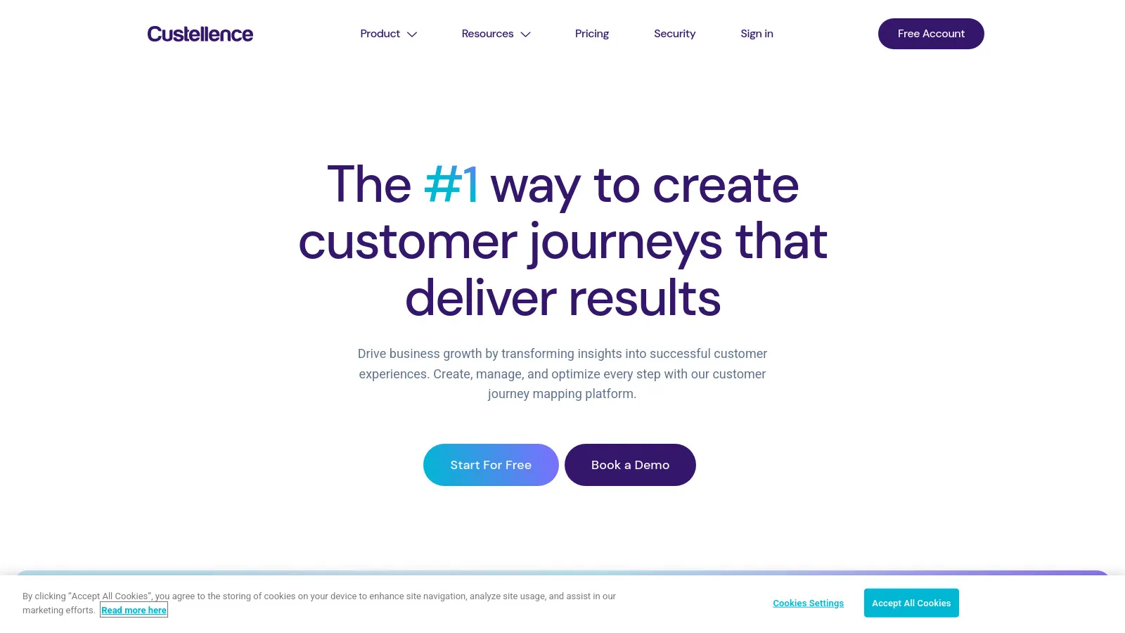 Custellence data-driven journey map