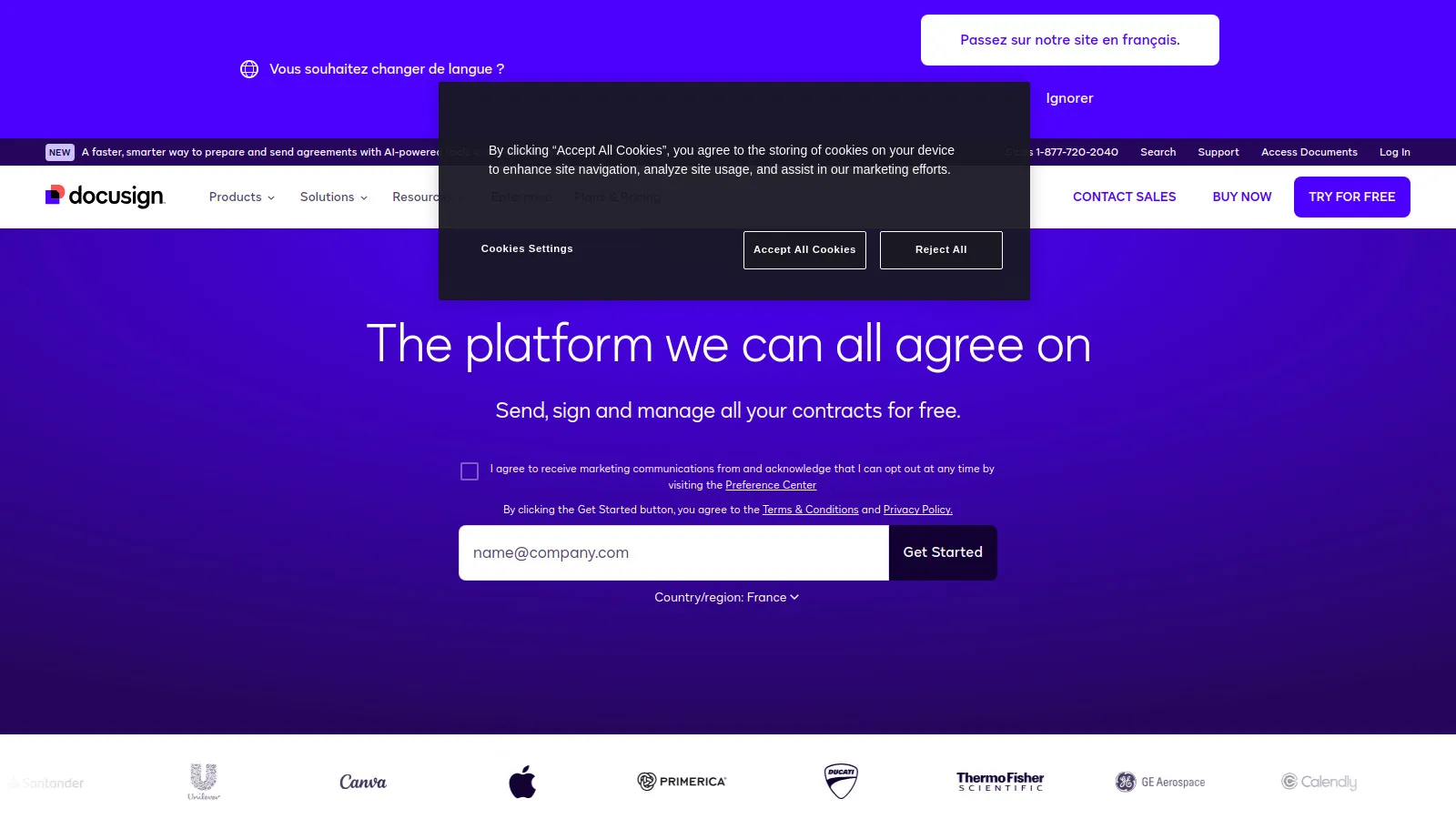 DocuSign e-signature workflow