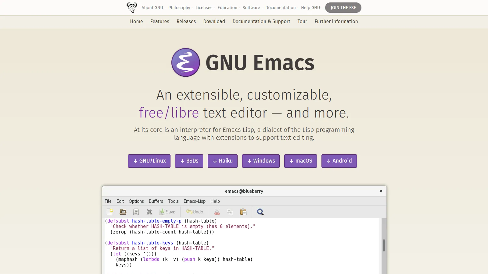 Emacs with Evil mode showing Vim keybindings, Org mode, and Magit Git interface