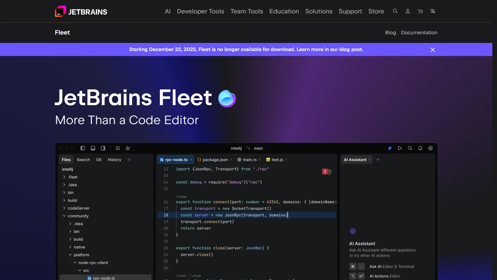 Fleet lightweight editor