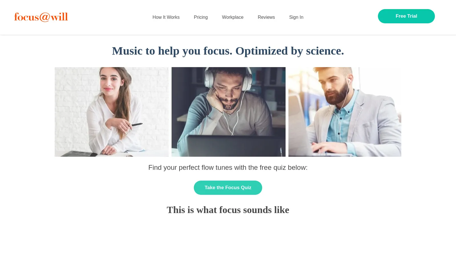 Focus@Will focus music