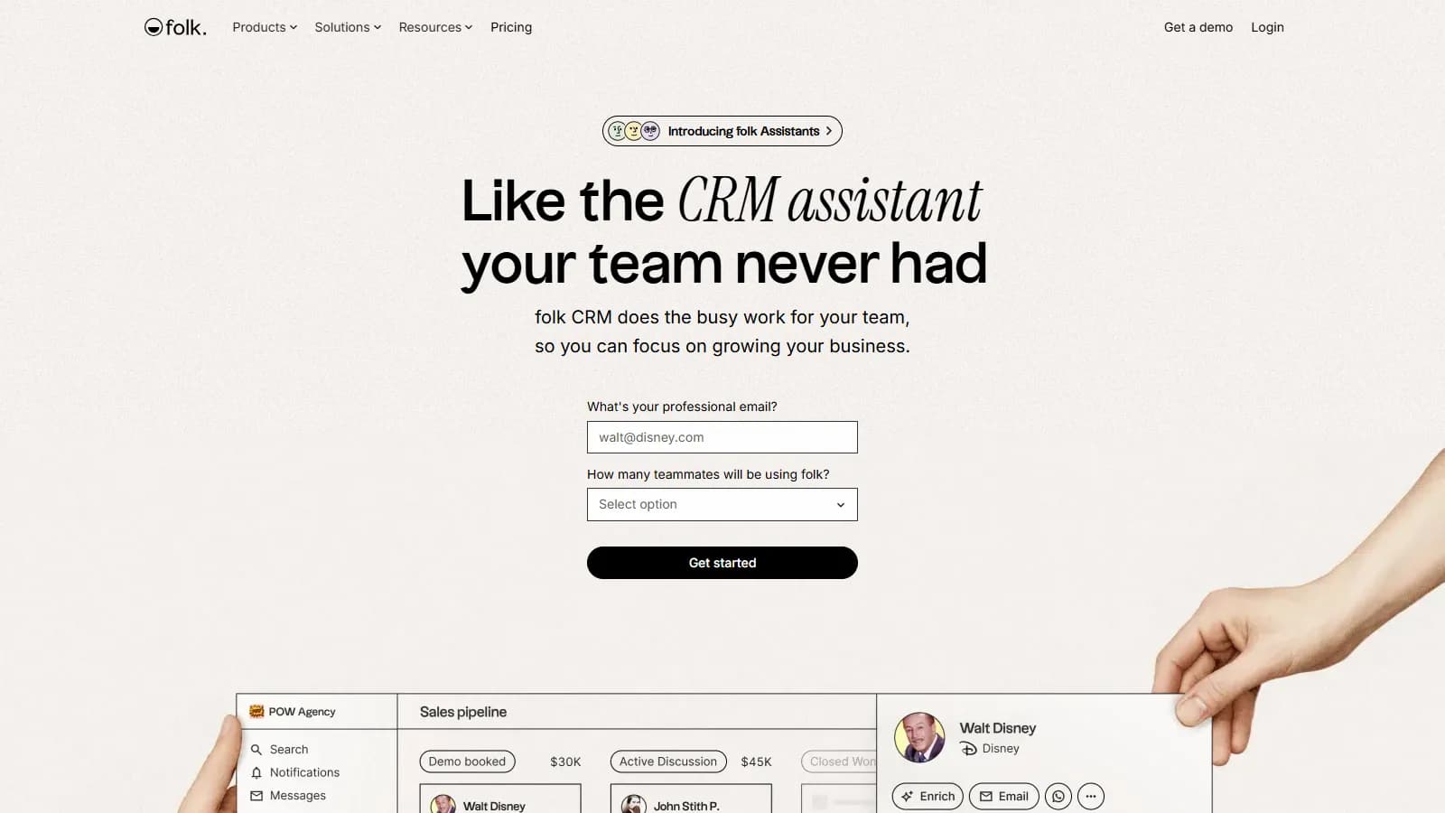 Folk contact-centric CRM and mail merge