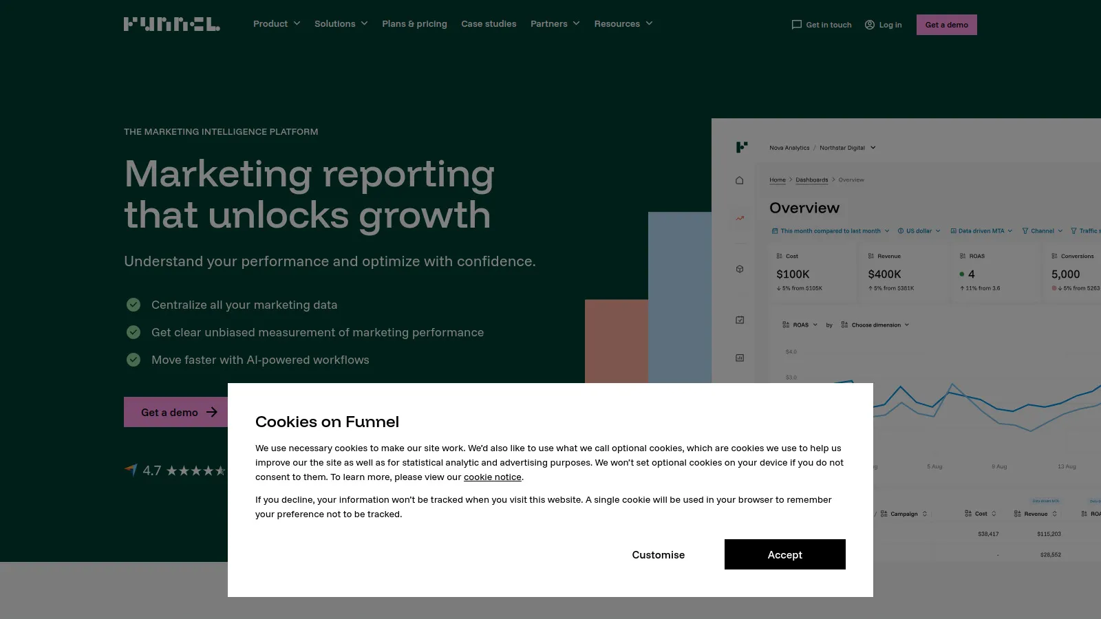Funnel.io data transformation interface