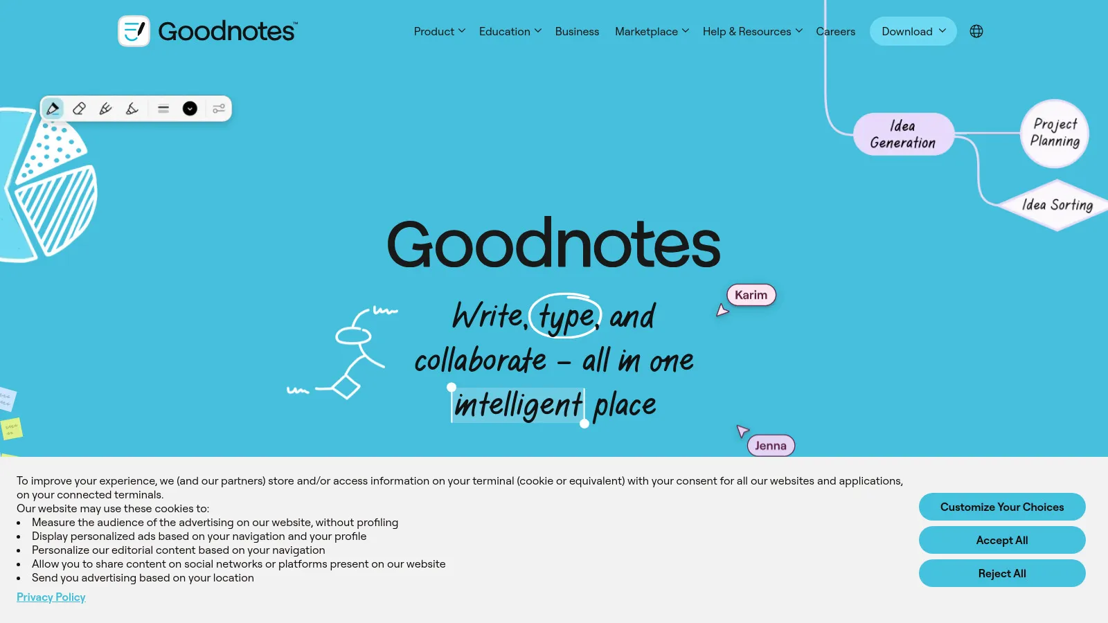 GoodNotes handwriting and PDF annotation