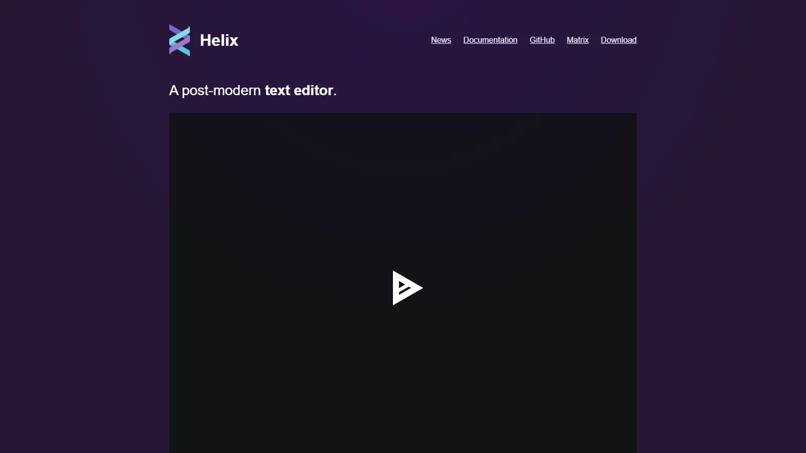 Helix editor showing selection-first editing, built-in LSP, and treesitter highlighting