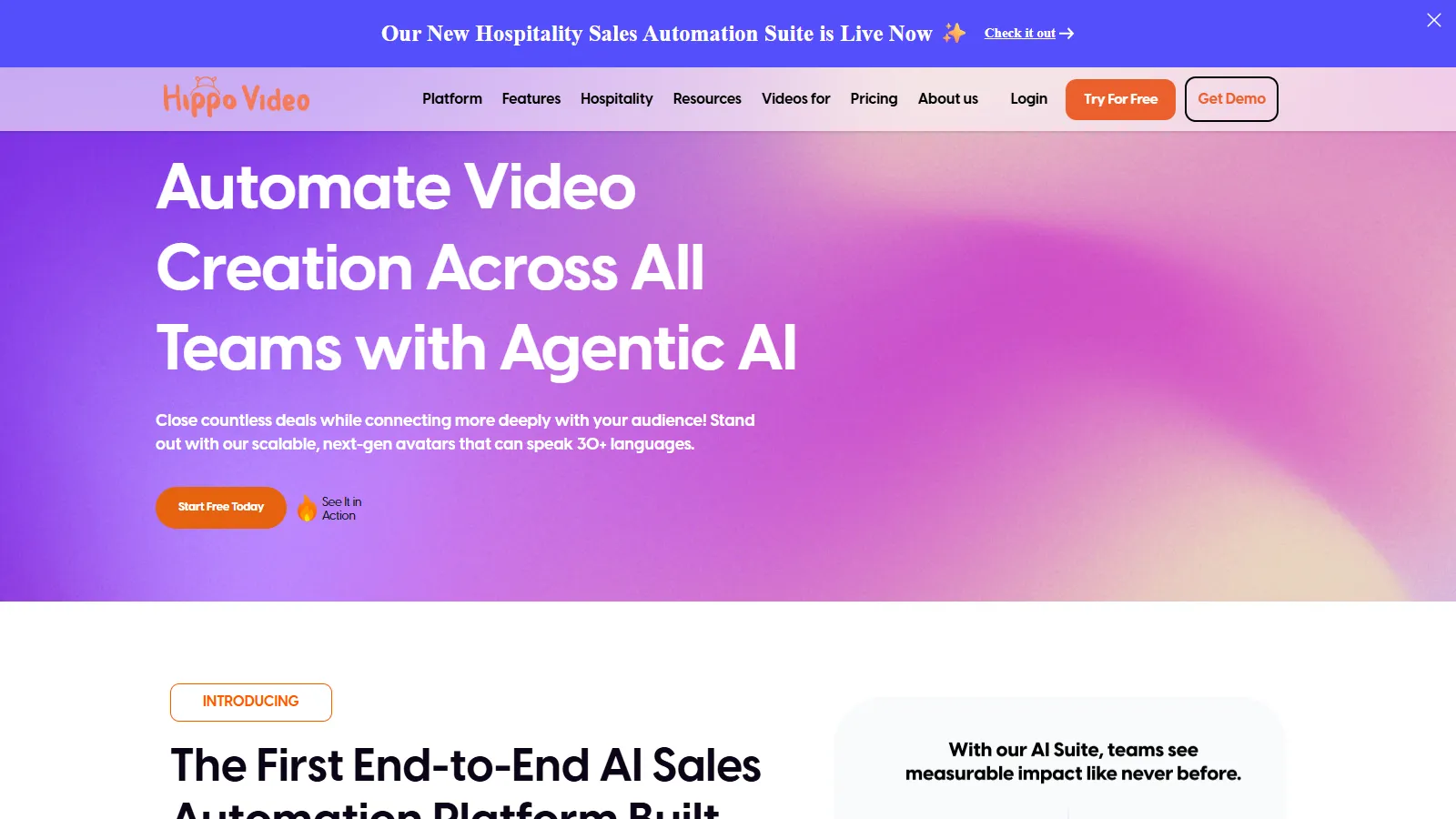 Hippo Video personalization and sales pages