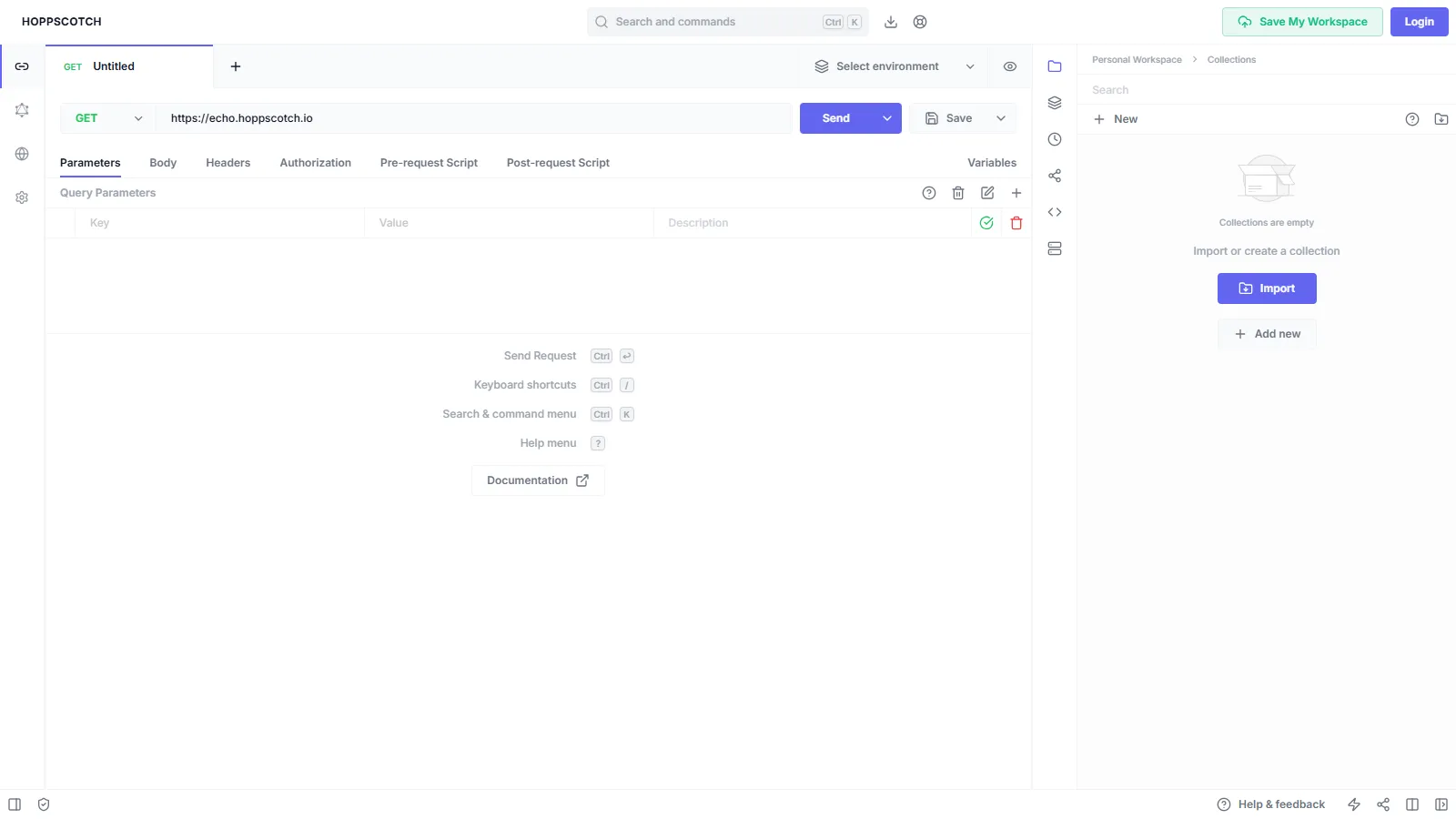 Hoppscotch web interface