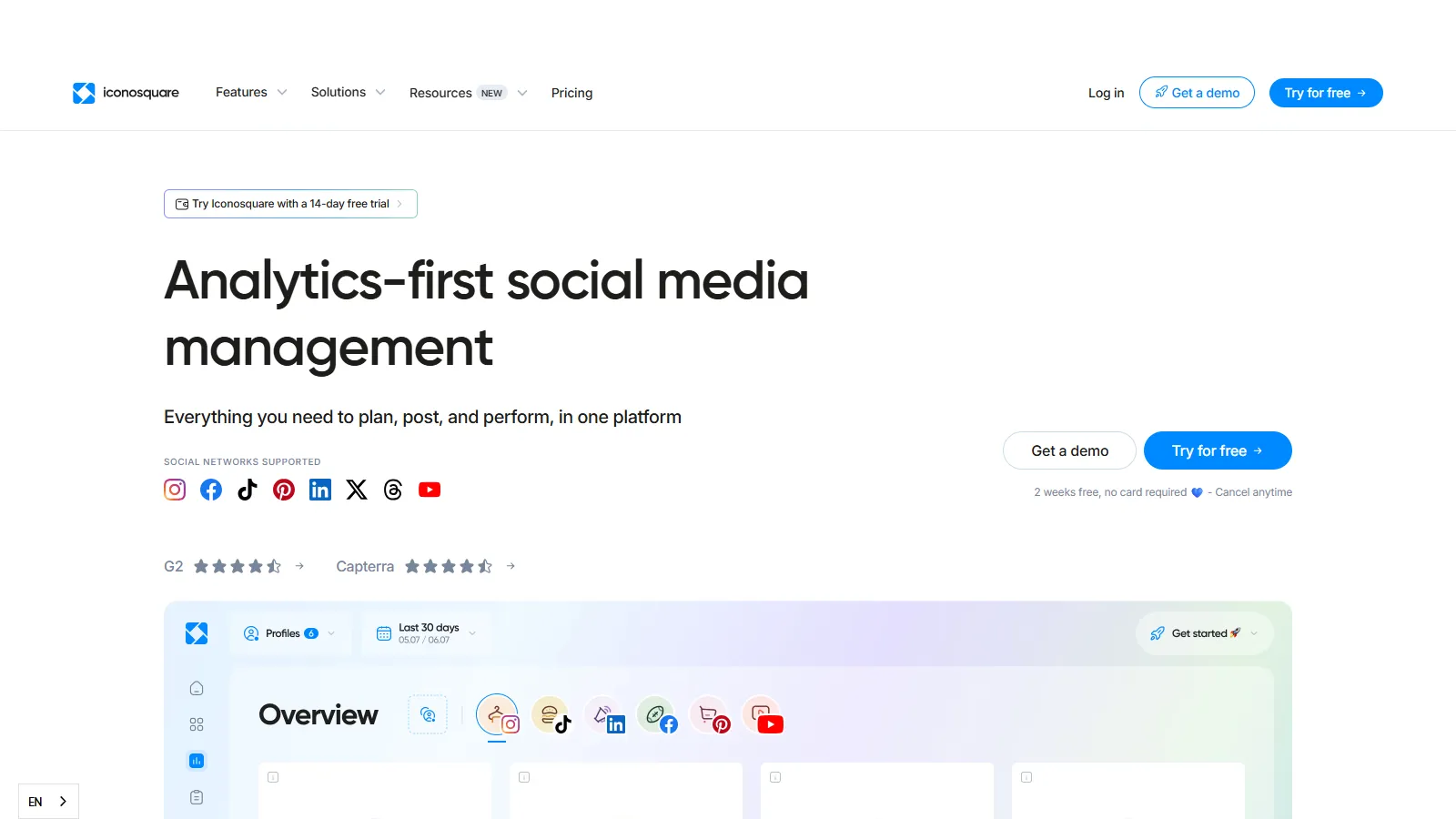 Iconosquare Instagram analytics with story performance