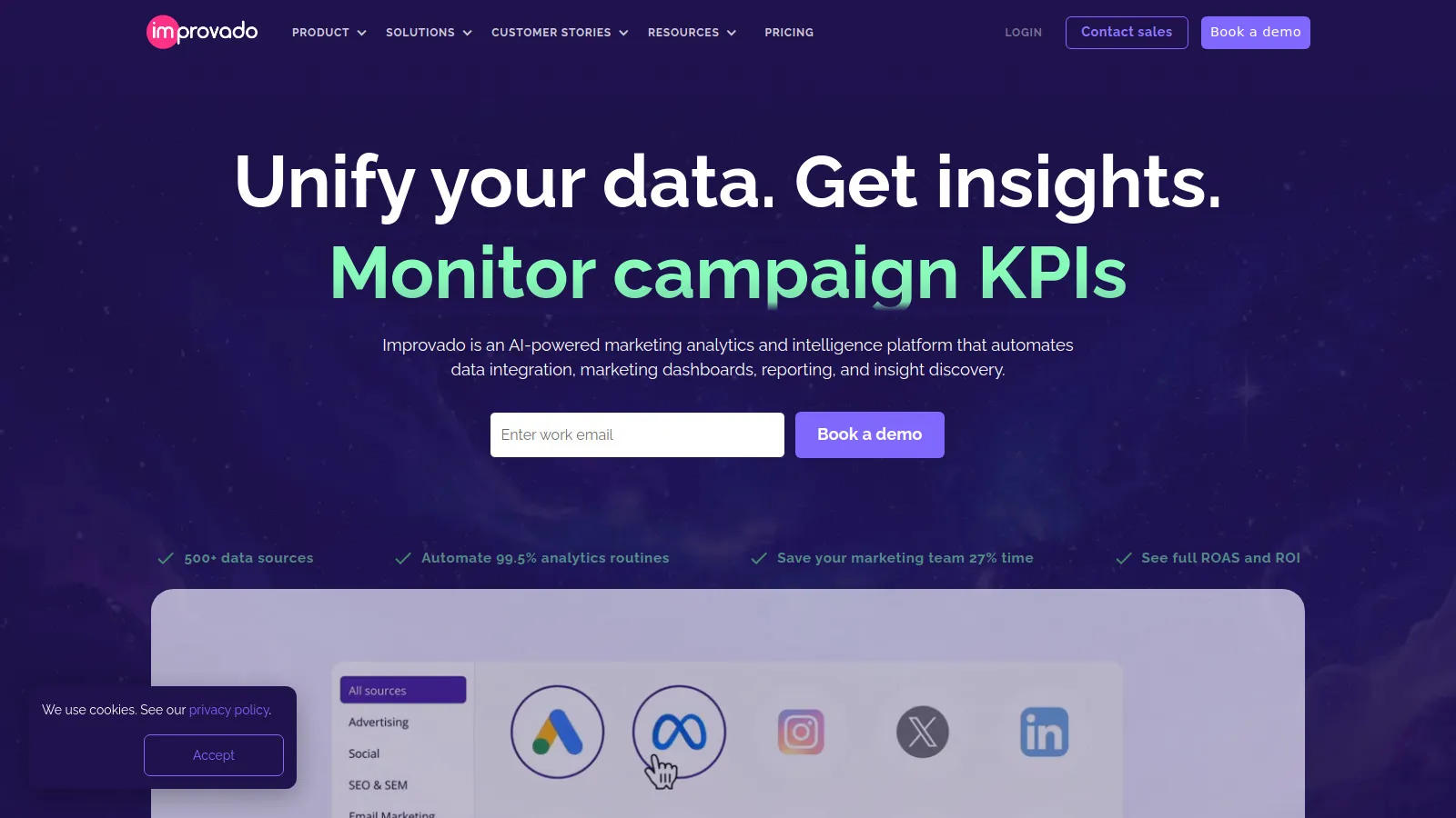 Improvado enterprise marketing analytics