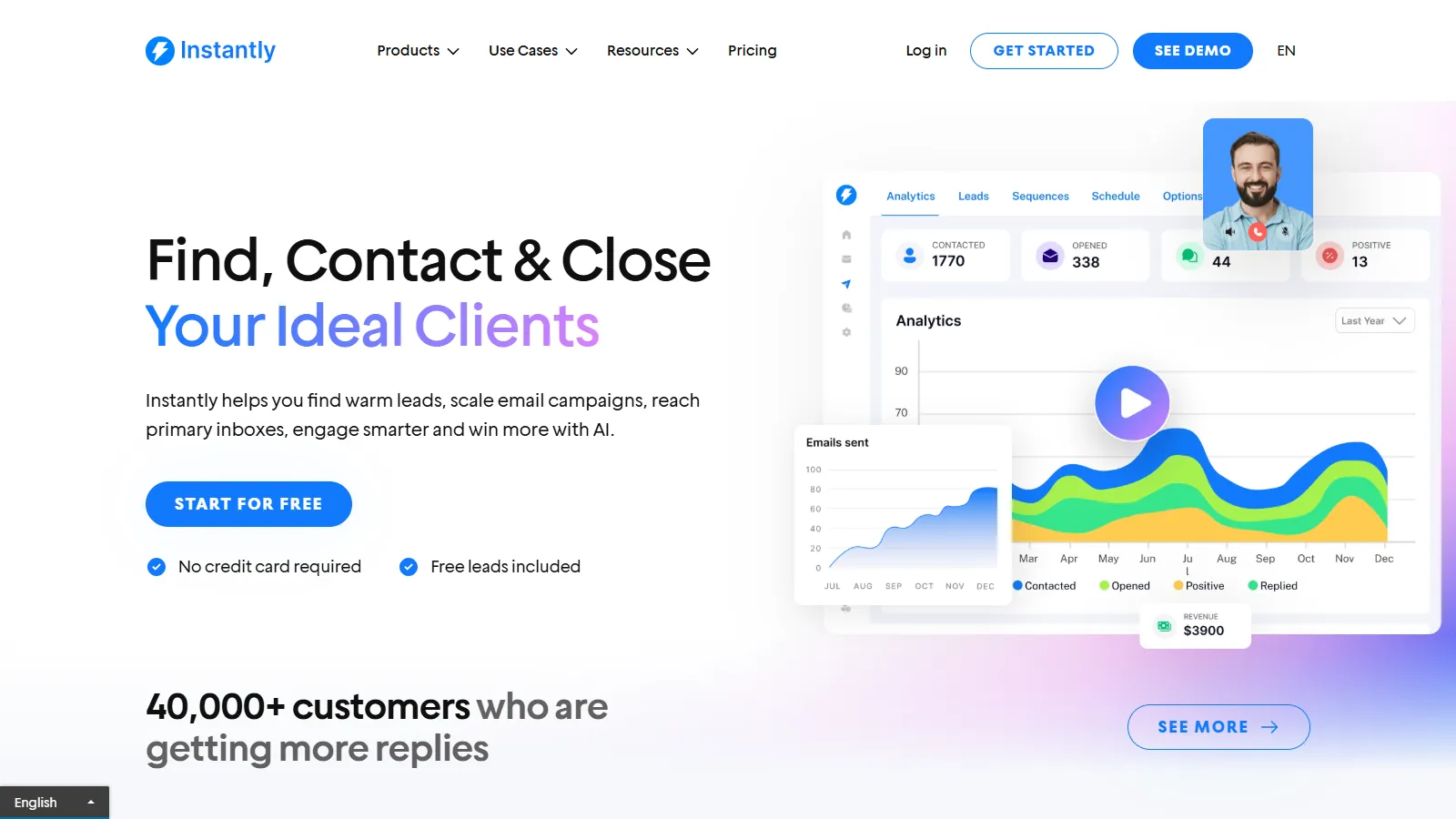 Instantly email campaigns and warmup