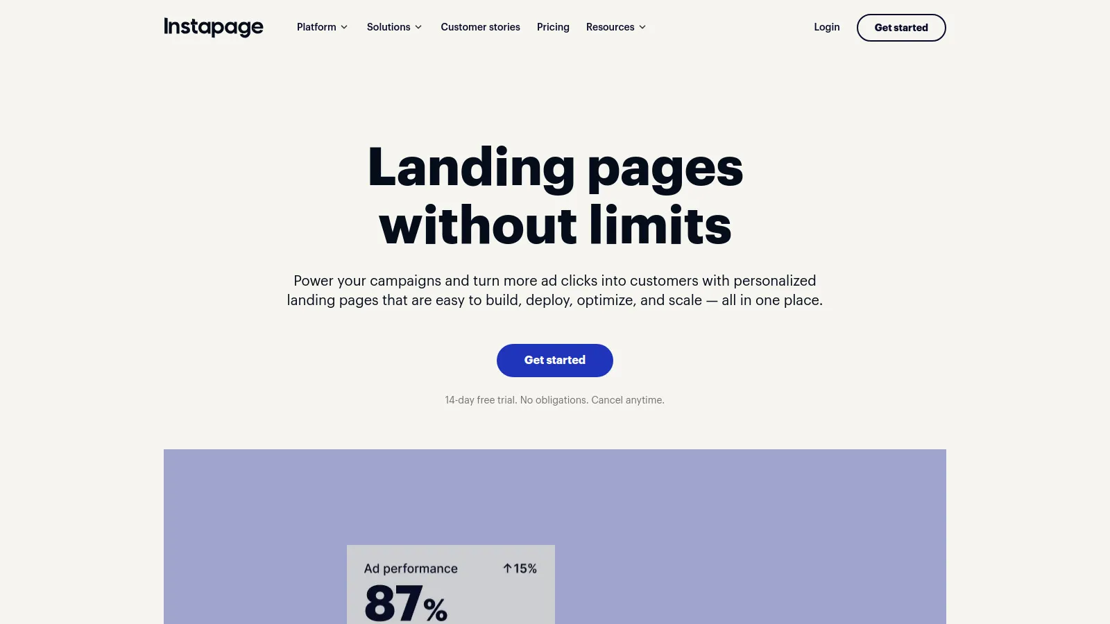 Instapage AdMap and personalization features