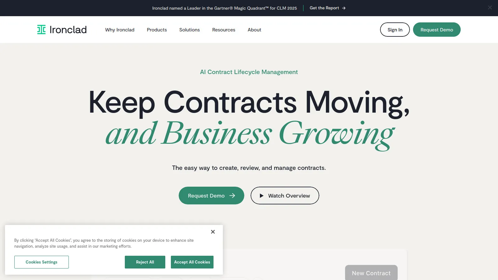Ironclad contract workflow and analytics