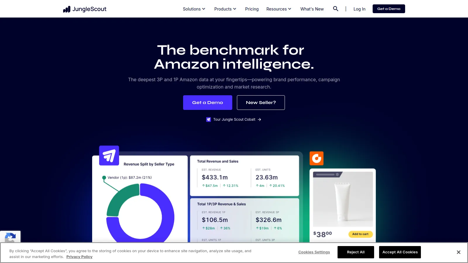 Jungle Scout Product Database showing profitable niche identification