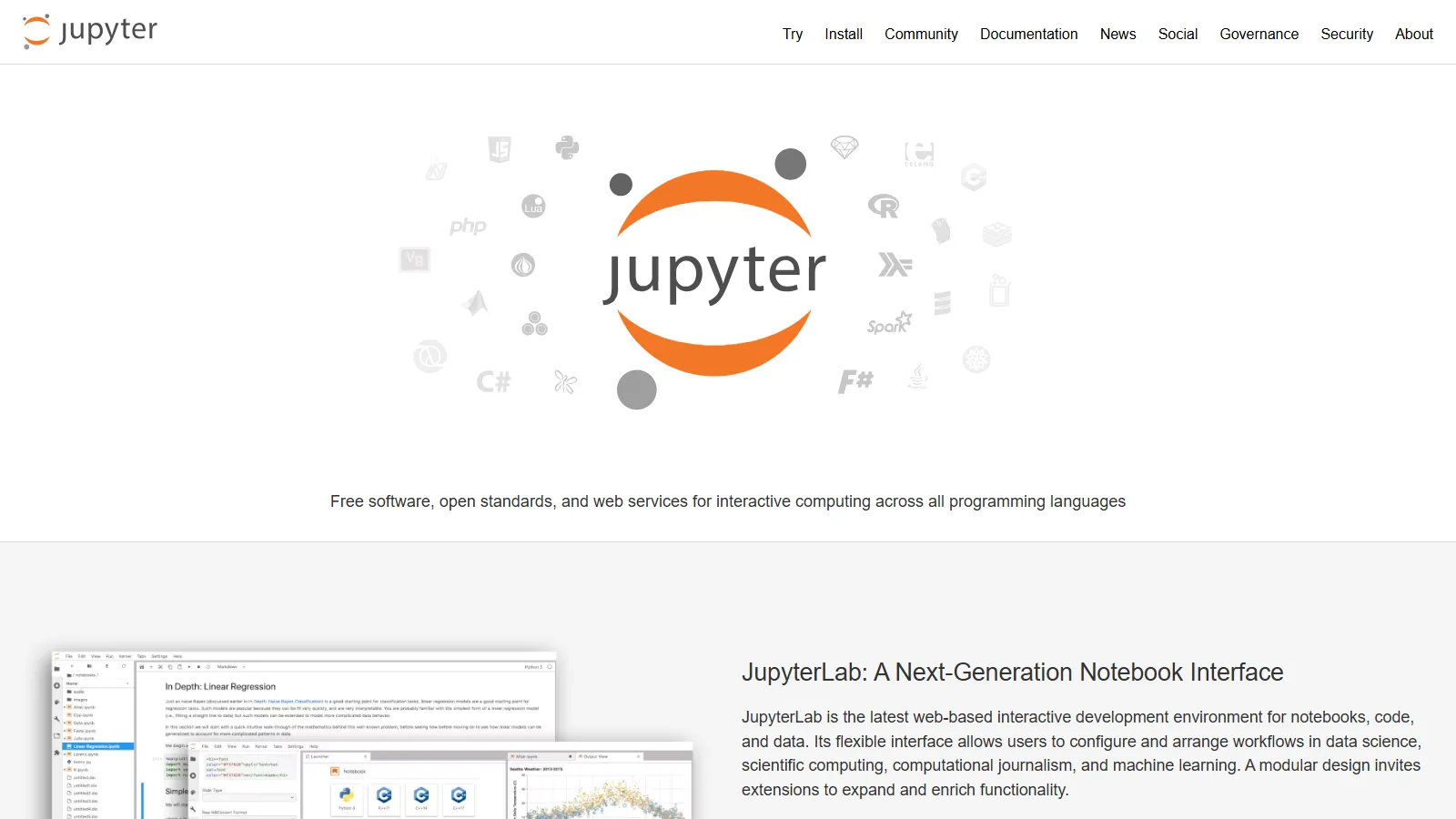 JupyterLab showing notebook with code cells, visualizations, and file browser