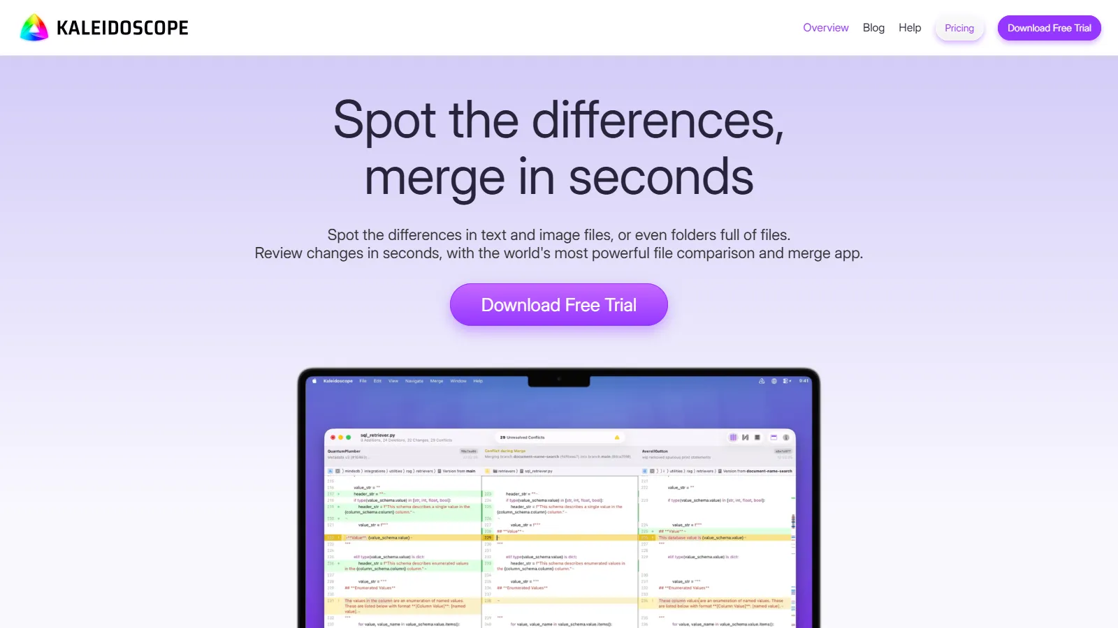 Kaleidoscope macOS merge