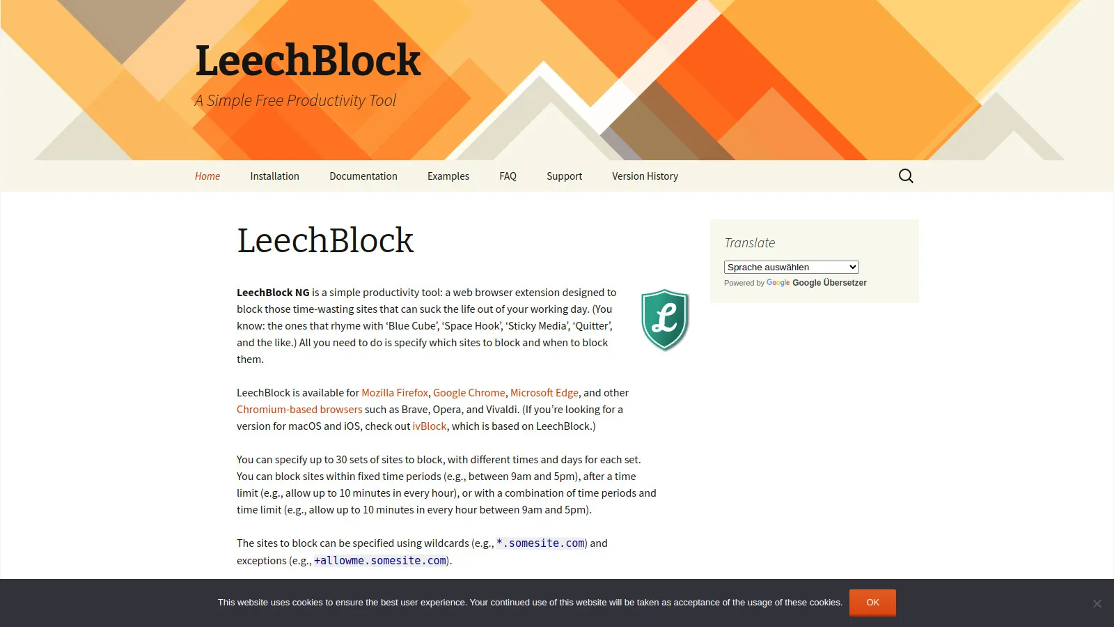 LeechBlock browser extension