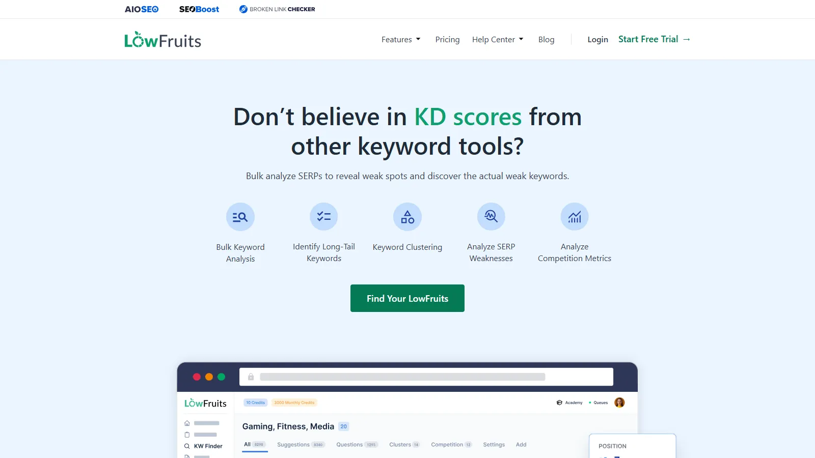 LowFruits weak spot analysis