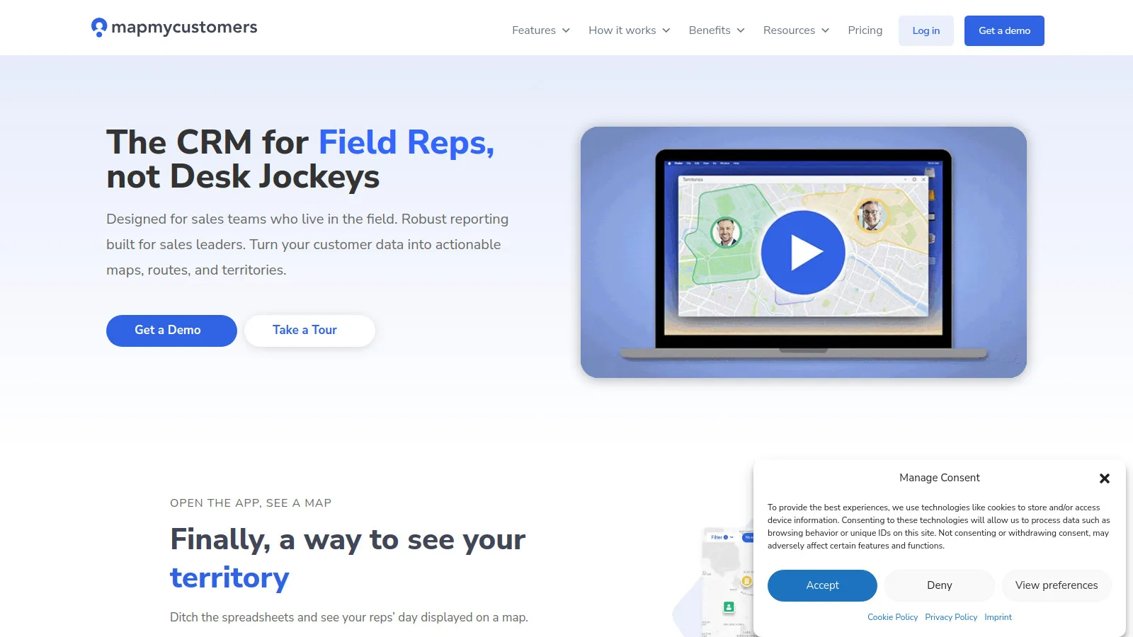 Map My Customers simple field sales mapping platform