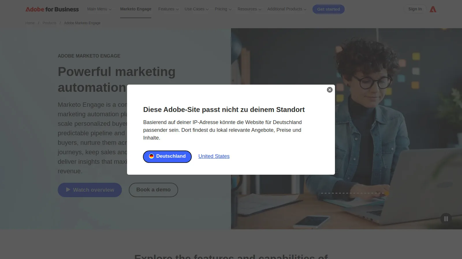 Marketo Engage showing lead nurturing program with lifecycle stages