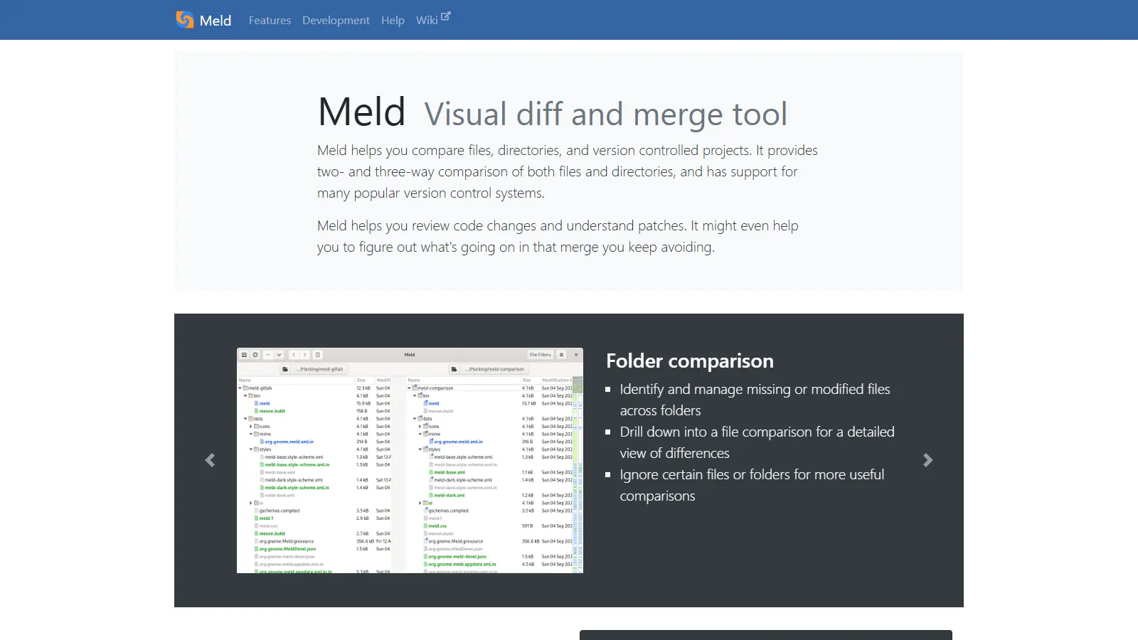 Meld three-way merge