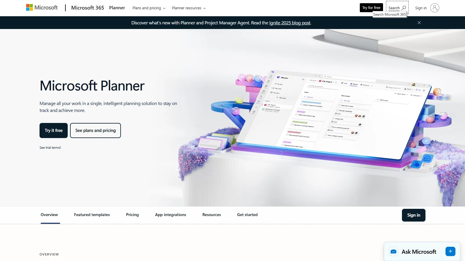 Microsoft Project portfolio management