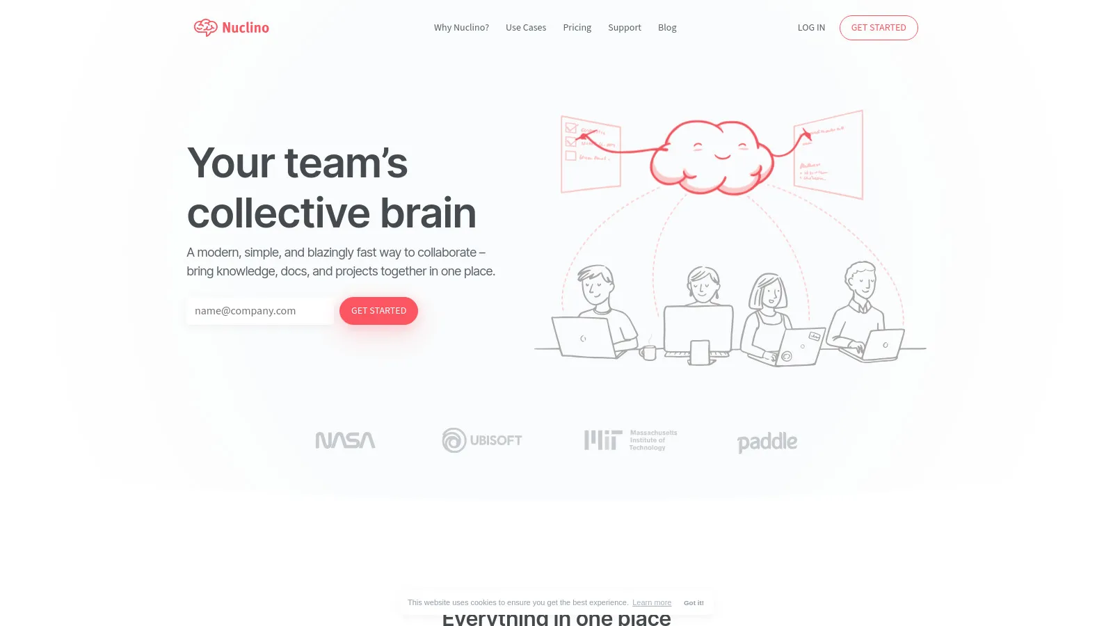 Nuclino fast editor and graph view
