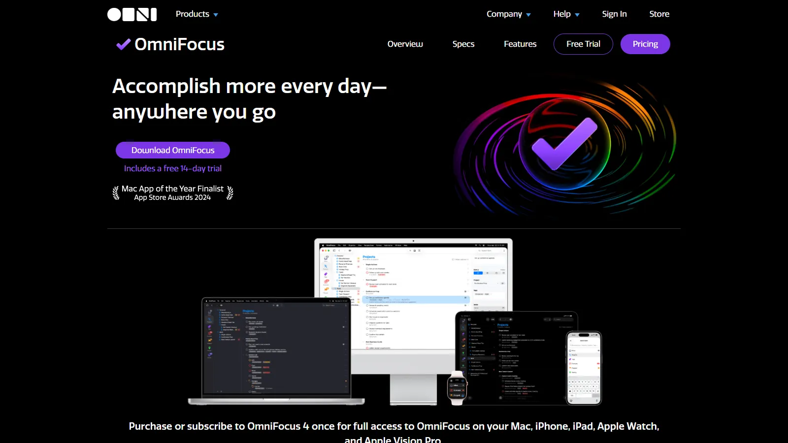 OmniFocus GTD perspectives and projects