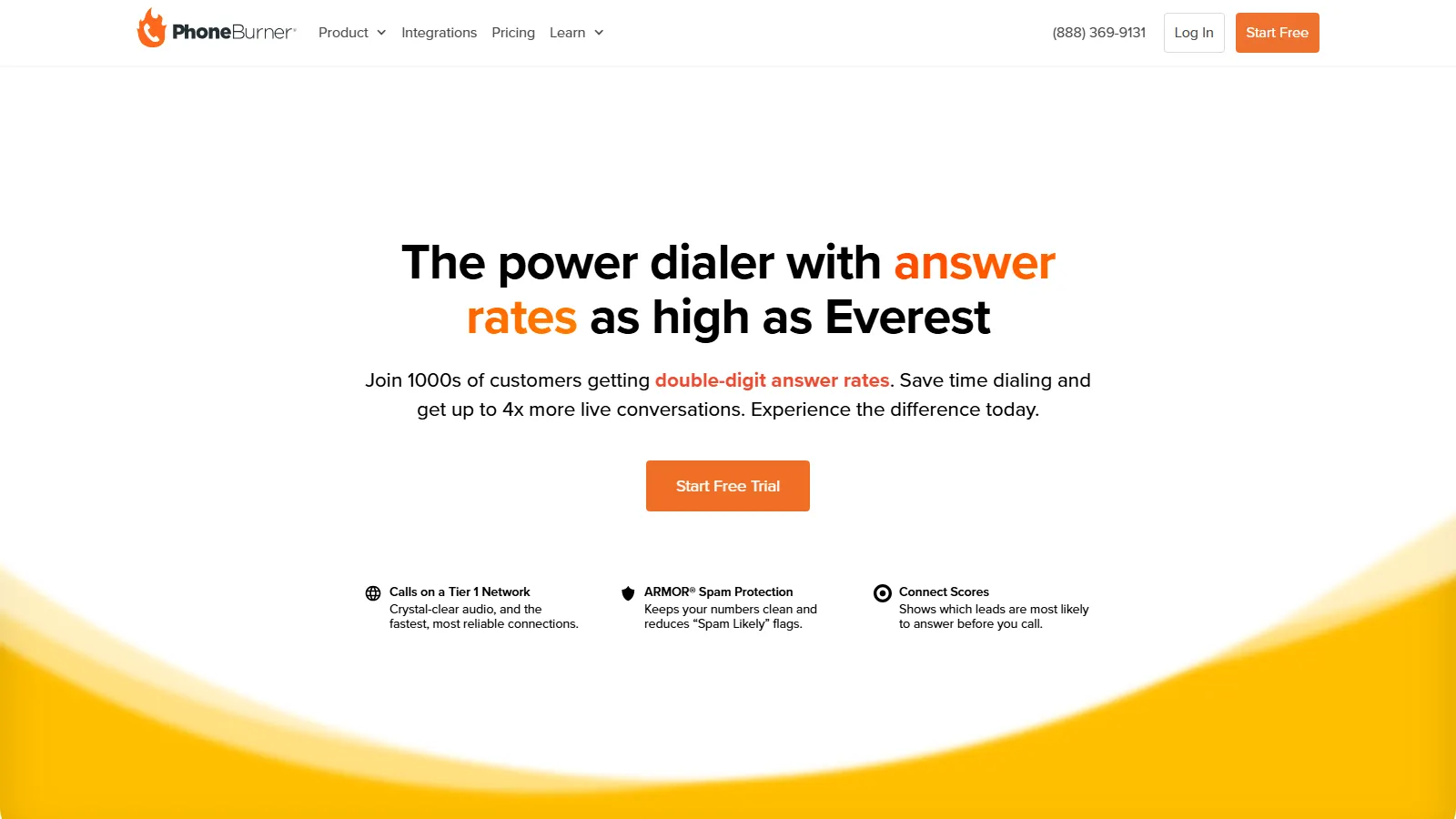 PhoneBurner power dialer interface