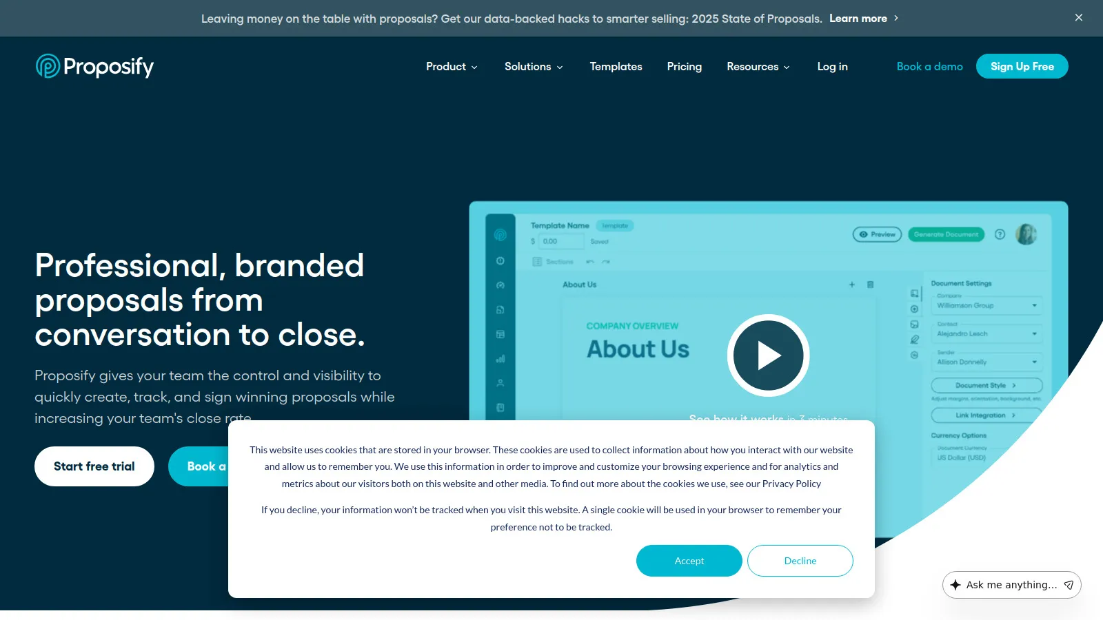 Proposify proposal design