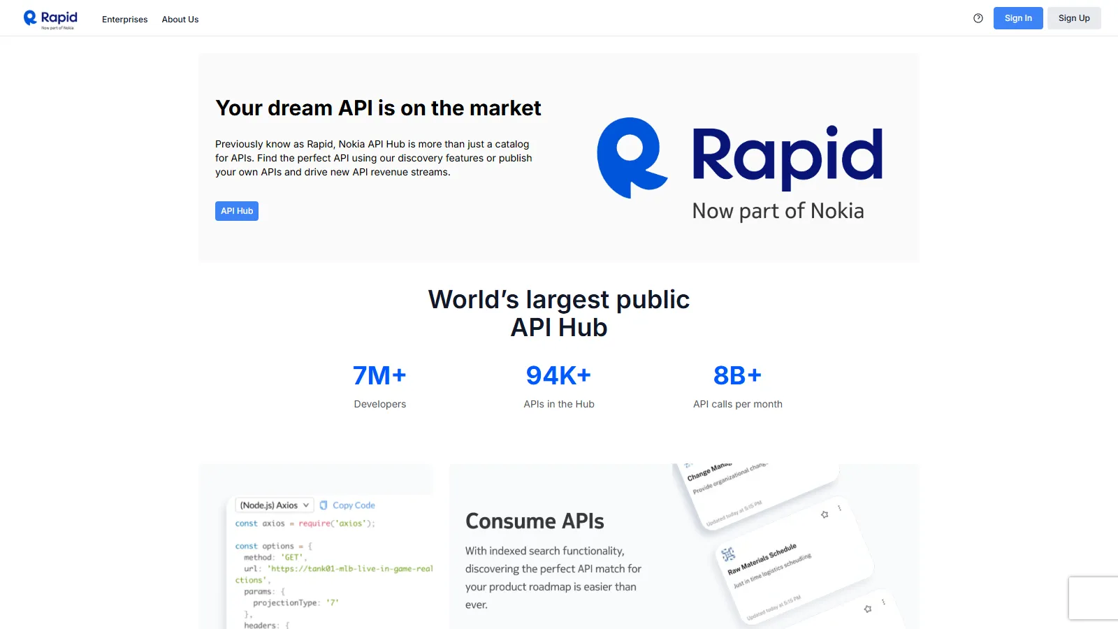 RapidAPI testing and marketplace