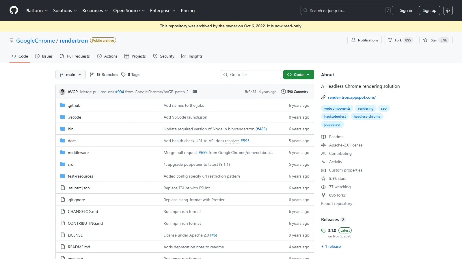 Rendertron self-hosted rendering architecture