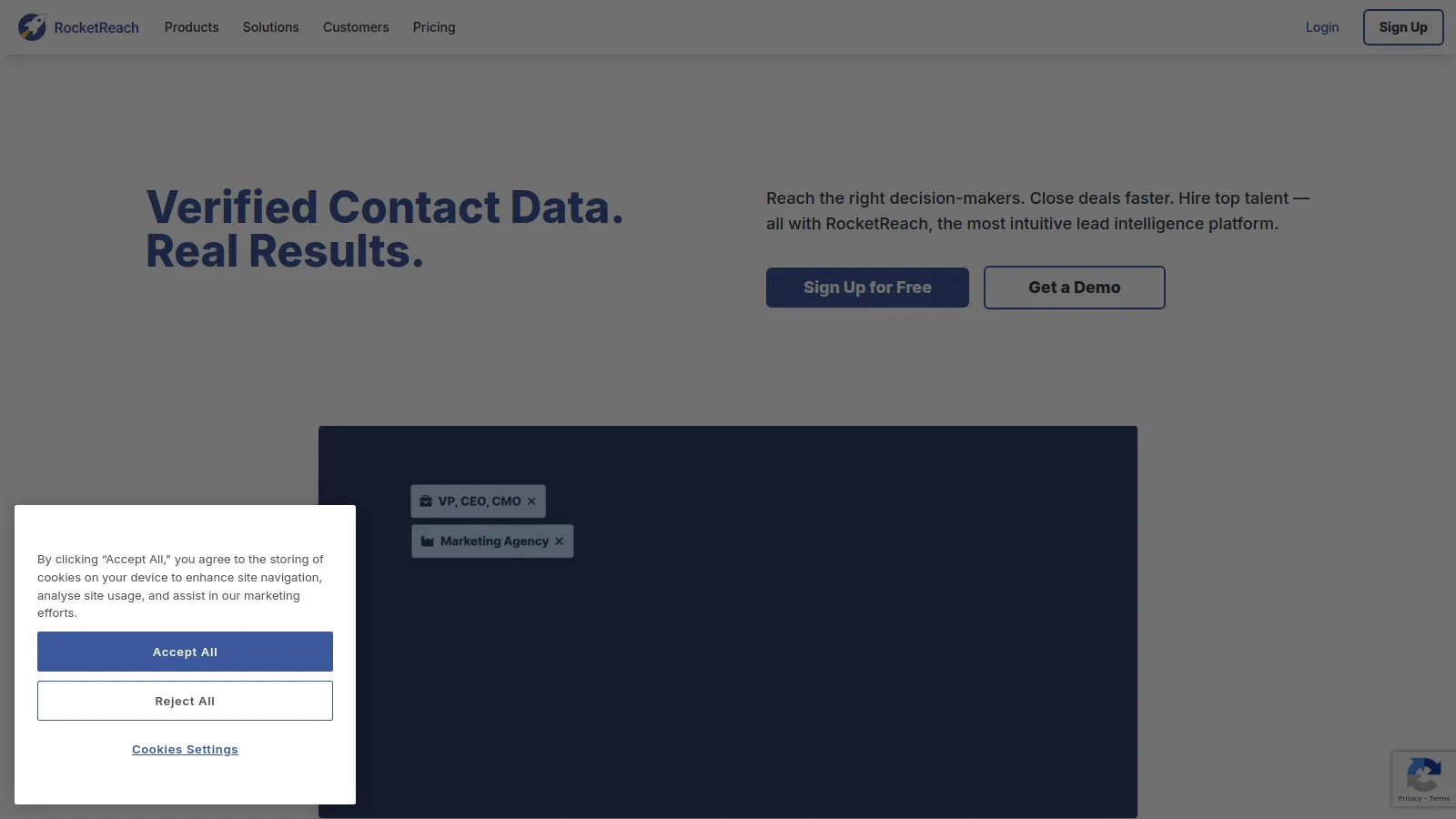 RocketReach enterprise email lookup