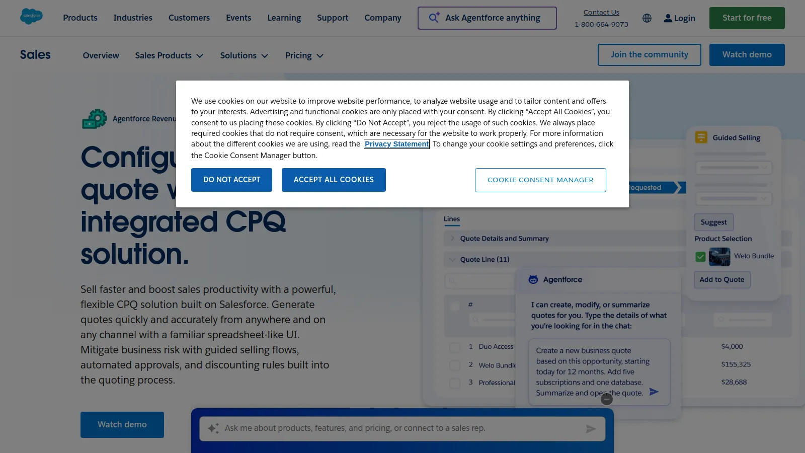 Salesforce CPQ quote configuration