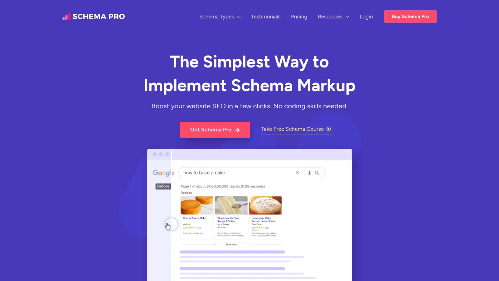 Schema Pro WordPress plugin showing custom field mapping for product schema