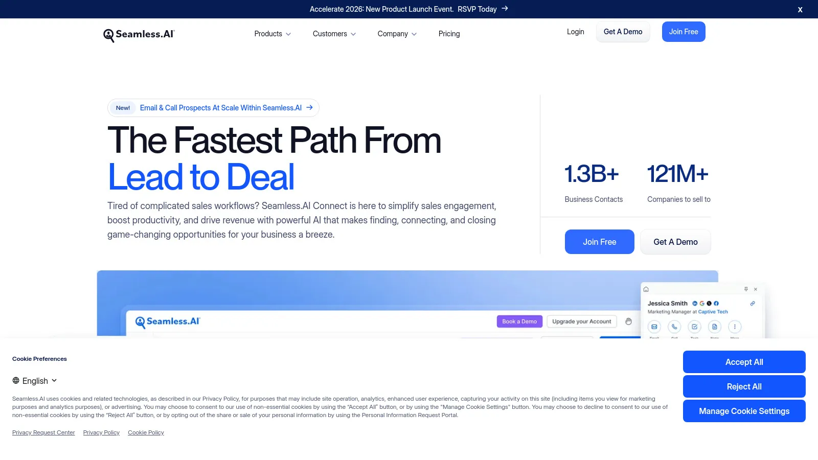 Seamless.AI real-time phone search