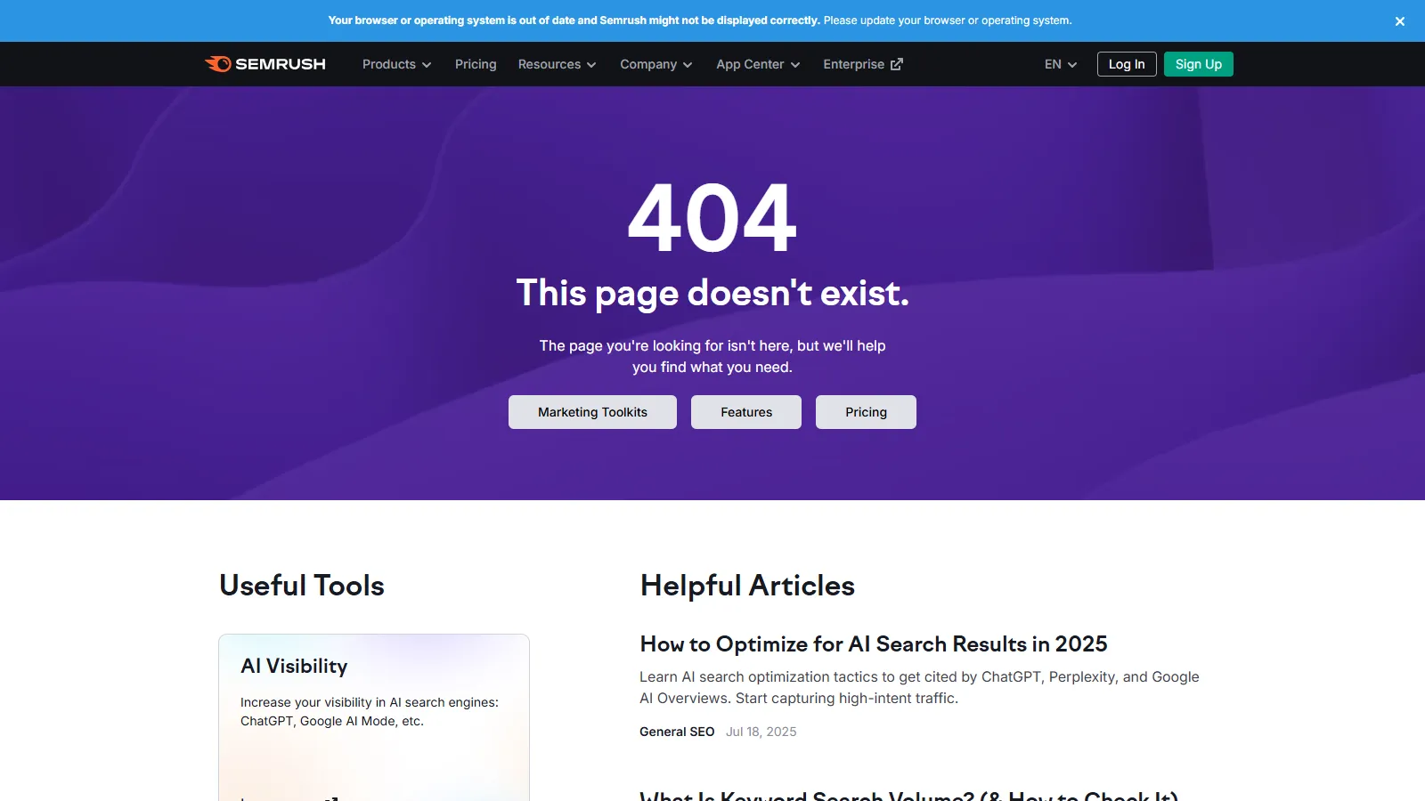Semrush Listing Management homepage showing automated distribution features